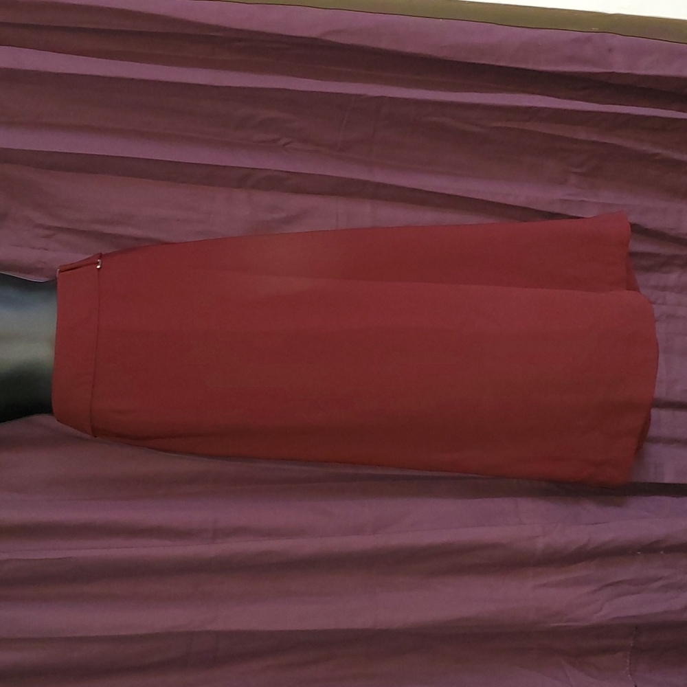 Burgundy full length skirt